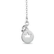 Enchanted Belle Crystal Rose and Heart Pendant in Titanium steel and Rose Copper and zinc alloy-19quot - Image 4
