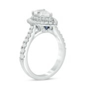 Pear-Shaped Crystal Frame Engagement Ring in Titanium steel - Image 2
