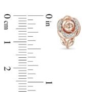 Enchanted Belle Crystal Rose Stud Earrings in Rose Copper and zinc alloy - Image 2